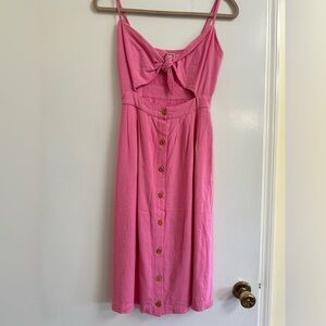 Mo:Vint Pink Dress with Pockets